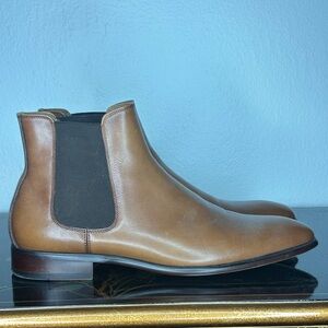 Aldo Tan Leather Chelsea Boots